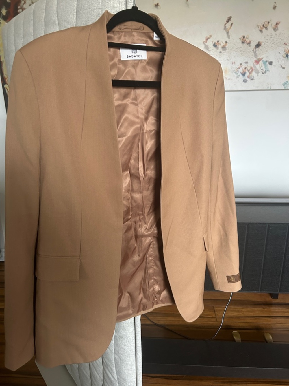 Babaton Tan/Camel Lightweight Blazer Jacket